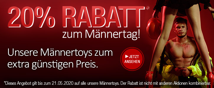 NUR NOCH HEUTE: 20% Rabatt auf alle Mnner-Toys bei SinEros.de