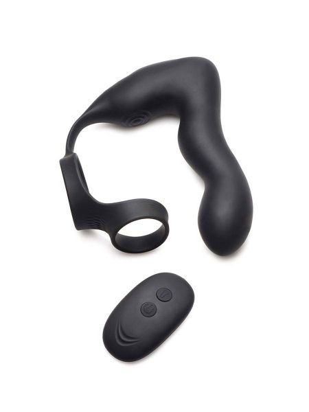 Swell Inflatable 10X Vibrating Prostate Plug: Vibro-Analplug mit Pumpe und Penis-/Hodenring, schwarz