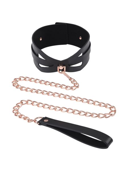 Sex & Mischief Brat Collar & Leash: Halsband mit Leine, schwarz