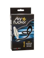 Star Fucker Slim: Analplug mit Cockring, silber/schwarz