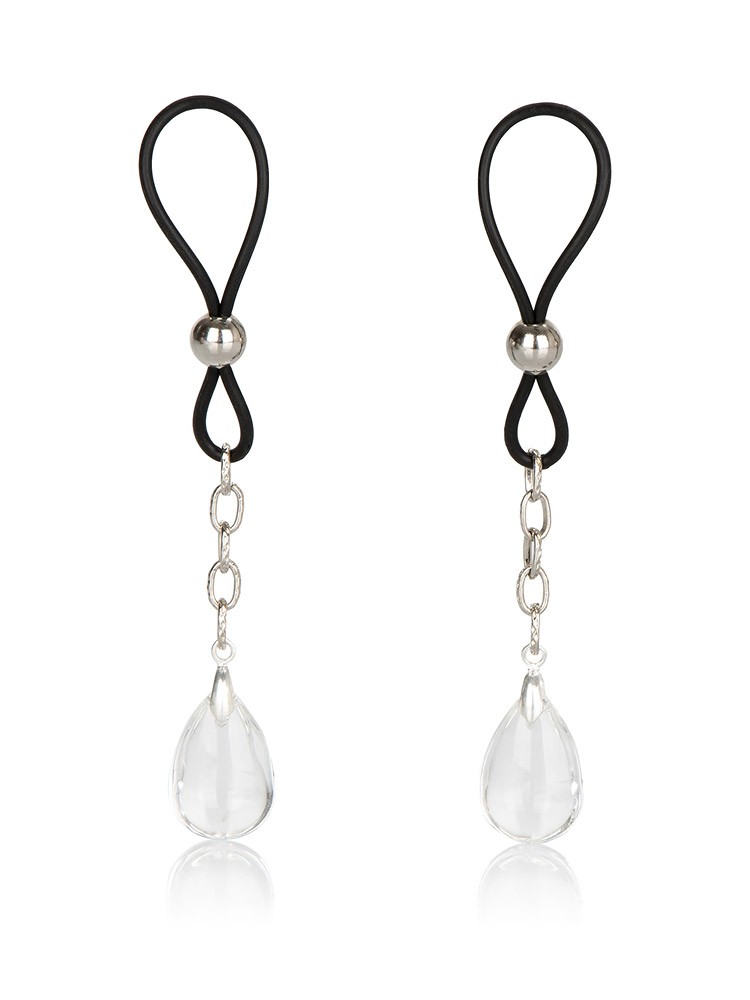 Nipple Jewelry Crystal: Nippelschlaufen, schwarz/transparent
