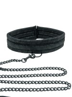 Midnight Lace Collar and Lesh: Halsband mit Leine, schwarz