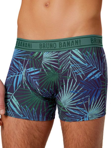 Bruno Banani Tropical Night: Short, nachtblau Palmen print