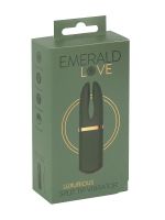 Emerald Love: Luxuriöser Mini Aufliege-Vibrator, grün