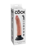 King Cock 7'' Vibrating Cock: Vibrator, haut