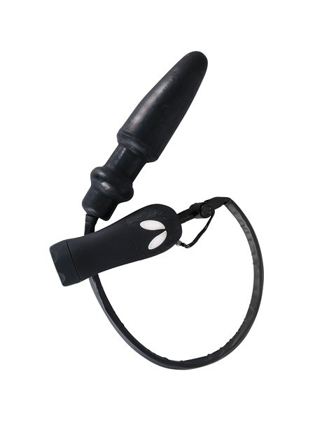 Inflatable Vibrating Butt Plug: Vibro-Analplug mit Pumpe, schwarz