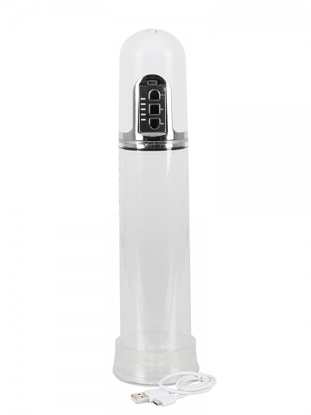 Mister Boner Automatic Pump: Penispumpe, weiß/transparent