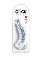 King Cock Clear 7'5": Naturdildo mit Hoden, transparent