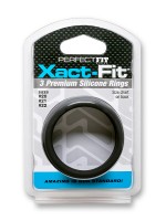 Perfect Fit Xact-Fit 3-Ring-Kit L-XL: Penisringe-Set, schwarz