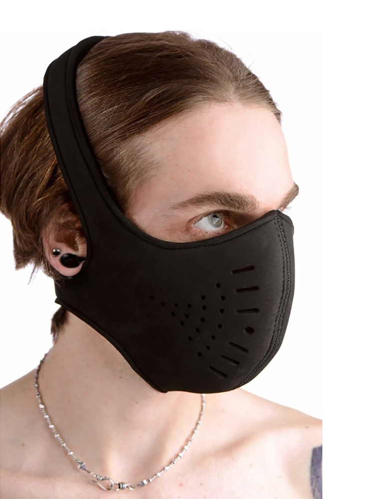 Vorschau: Master Series Neoprene Snap On Face Mask: Kopfmaske, schwarz.