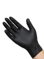 Latex-Einmalhandschuhe 100er Pack, schwarz