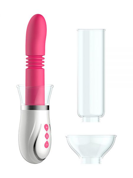 Pumped Thruster 4in1: Multifunktions-Pump-Sextoyset, pink