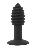 Black Velvets Twist Butt Plug: Vibro-Analplug,schwarz