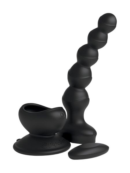 Threesome Wall Banger Beads: Vibro-Analkette, schwarz