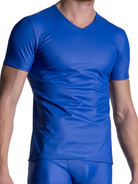 MANSTORE M2111: V-Neck-Shirt, blau