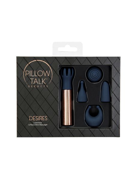 Pillow Talk Secrets Desires: Minivibrator-Set, blau/roségold