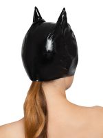 Lack-Katzenmaske, schwarz