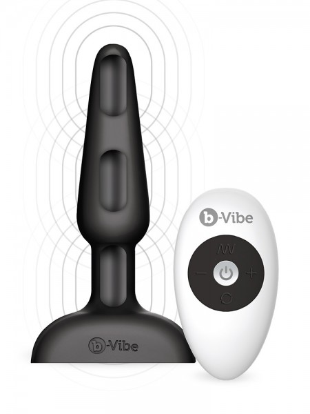 B-Vibe Trio: Vibro-Plug mit Fernbedienung, schwarz