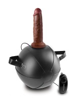 King Cock Vibrating Mini Sex Ball: Liebeskissen mit Vibrator, braun