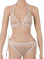 Luftpolster-Bikini, transparent/weiß