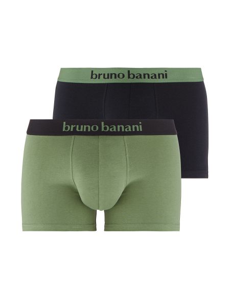 Bruno Banani Flowing: Short 2er Pack, dillgrün/schwarz