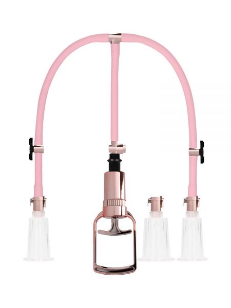 Pumped Clitoral & Nipple Pump Set L: Klitoris-/Nippel-Pumpe, rosa/roségold