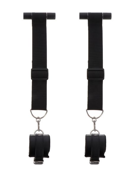 TABOOM Door Bars & Wrist Cuffs: Kunstleder-Handfesseln, schwarz