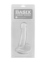 Basix Rubber Works Dong 8“ Suction Cup: Naturdildo, transparent