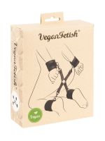 Vegan Fetish: Bondage Kunstleder-Fessel Set, schwarz