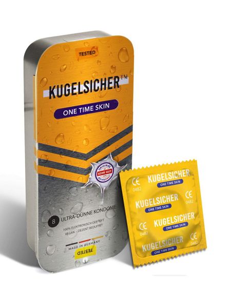 Kugelsicher One Time Skin: Ultra-dünne Kondome, 8er Pack