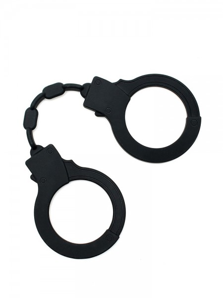 Silicone Toy Handcuffs: Silikon-Handschellen, schwarz