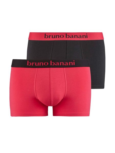 Bruno Banani Flowing: Short 2er Pack, magenta/schwarz