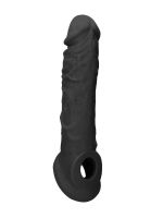 Realrock Penis Sleeve: Penishülle mit Hodenring, schwarz