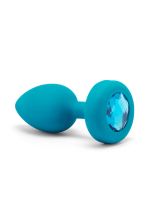 B-Vibe Vibrating Jewel: Vibro-Analplug, aquamarine