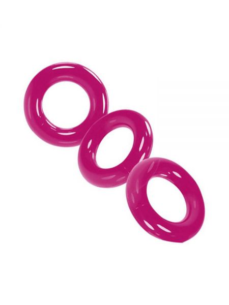 Oxballs Willy Rings: Cockring 3er-Set, hot pink