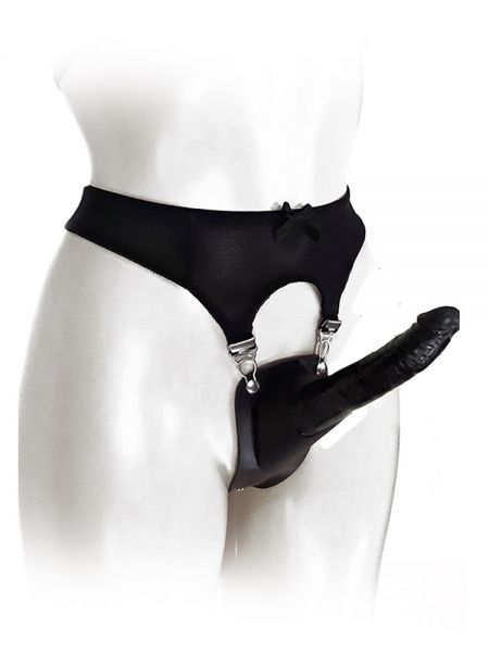 Réel Strap-On-Harness mit Dildo, schwarz