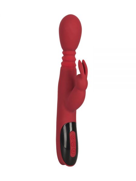 Rechargeable Massager for Her: Bunny-Vibrator, rot/schwarz