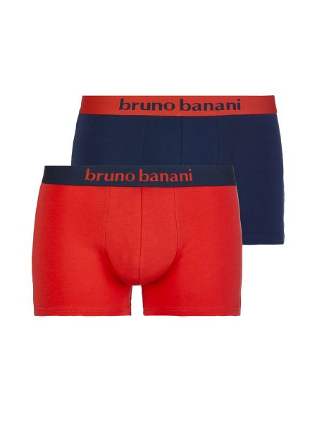 Bruno Banani Flowing: Short 2er Pack, rot//blau