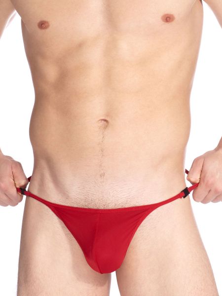 L'Homme Beach Booty: Bade-Stripstring, rot