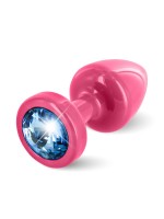 Diogol Buttplug Anni Round: Analplug (25mm), pink/blau