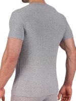 Olaf Benz PEARL2328: V-Neck-Shirt, grau-melange