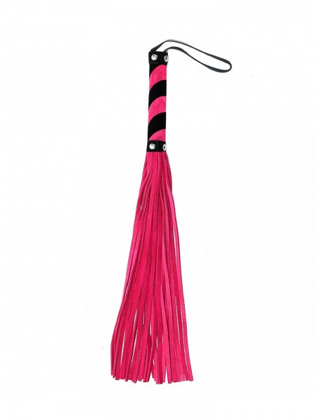 Velourleder-Peitsche (44cm), pink