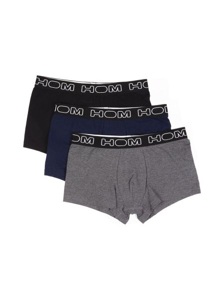 HOM Boxerlines: Boxer Pant 3er Pack, schwarz/blau/grau