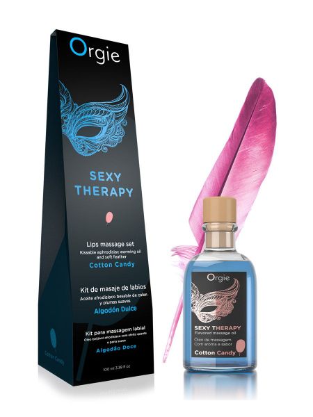 Orgie Lips Massage Kit Cotton Candy: Massageöl-Set Zuckerwatte (100ml)