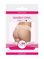 Bye Bra Invisible String: String im 2er Pack, nude + schwarz