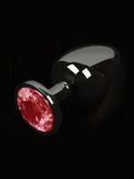 Dolce Piccante Jewellery Graphit Small: Edelstahl-Plug, rot