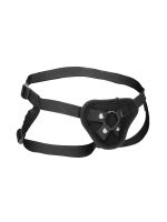 Ouch! Velvet Harness with O-Ring: Strap-On-Harness, schwarz