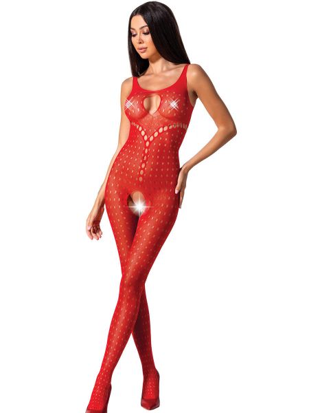 Passion BS078: Ouvert-Catsuit, rot