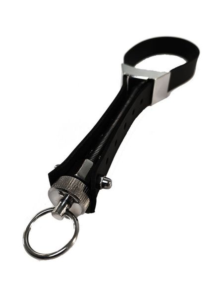 Black Label Leather Breast Puller Noose: Leder-BDSM-Brustabbinder 2Stk, schwarz