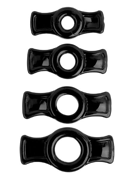 TitanMen Tools: Penisringe-Set, schwarz